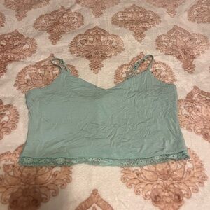 Victoria's Secret Light Green Lace Pajama Top